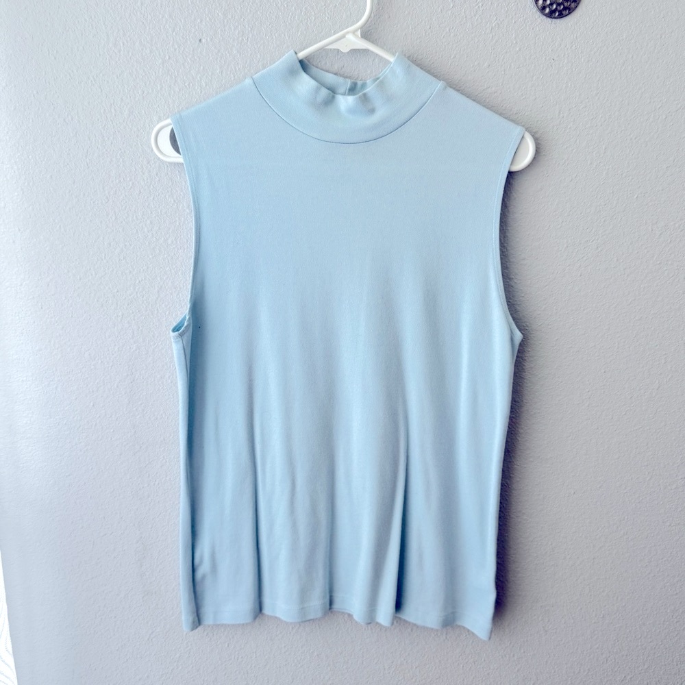 Croft & Barrow Blue Sleeveless Tank Top